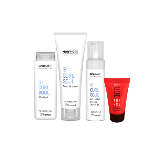 Framesi Morphosis CURL SOUL Kit Curly Volume - shampoo + conditioner + Activator Mousse + Mini 308 GIFT