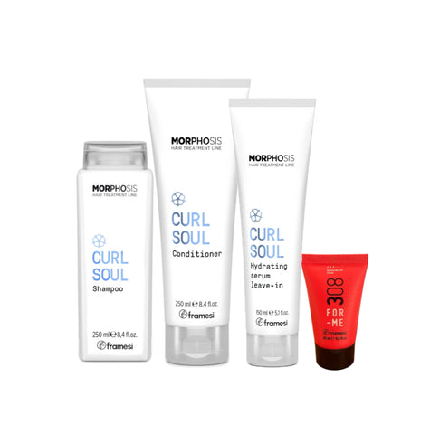Framesi Morphosis CURL SOUL Kit Ricci Definizione - shampoo + conditioner + Hydrating Serum + Mini 308 OMAGGIO