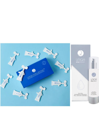 KIT UNIQA Acide Hyaluronique + APM/BPM unidose + Huile gel nettoyante