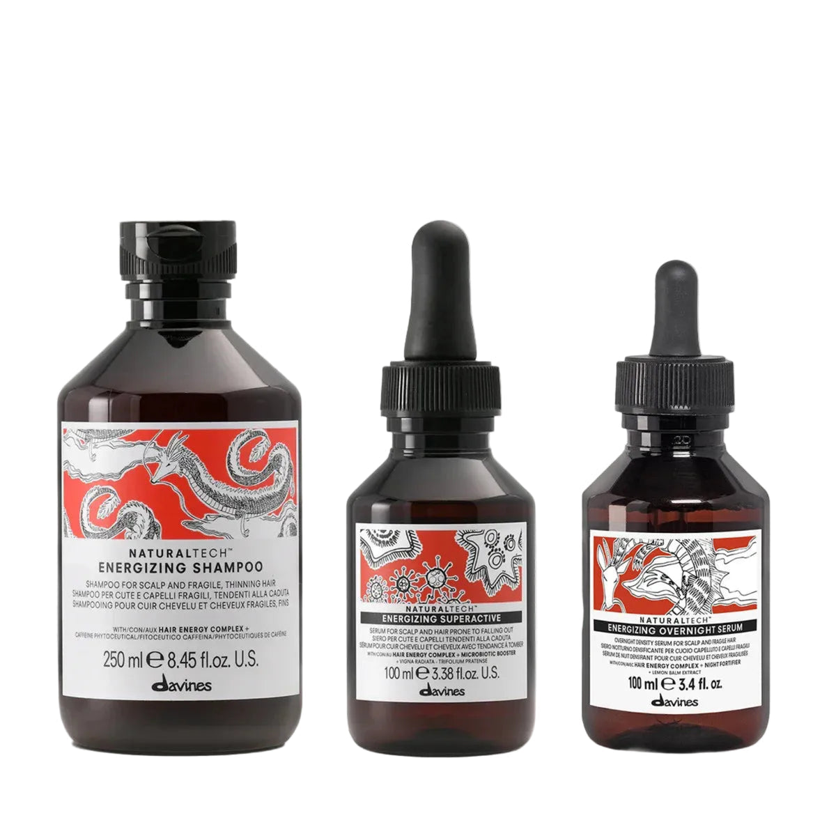 Davines ENERGIZING Kit Stimolante Giorno & Notte - Energizing Shampoo + Superactive + Overnight Serum