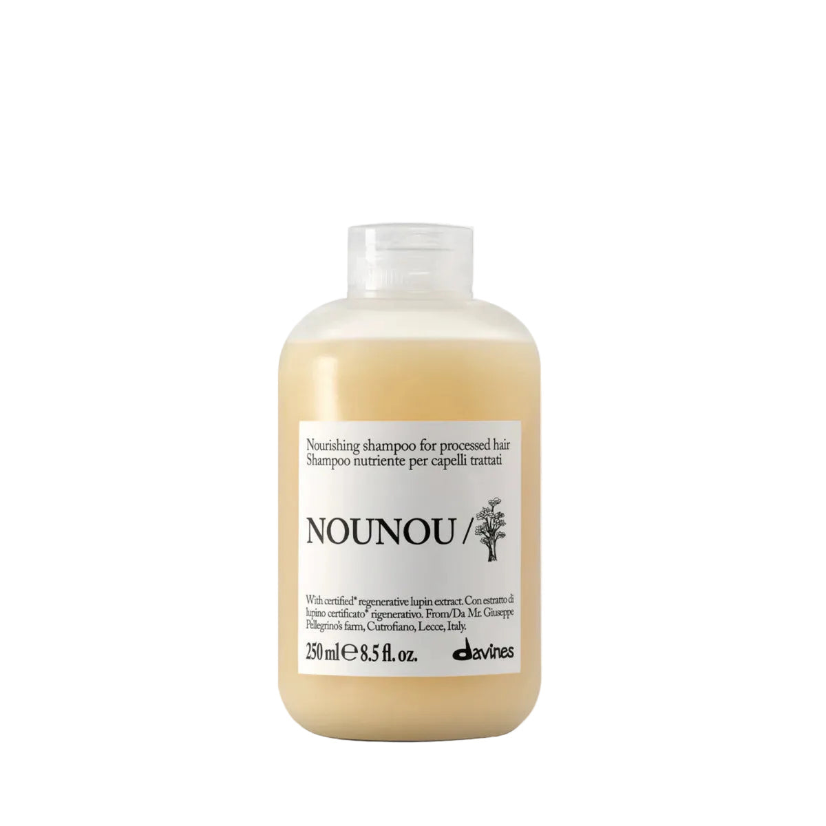Davines NEW NOUNOU Shampoo - Shampoo ristrutturante e nutriente per capelli secchi, decolorati o chimicamente trattati