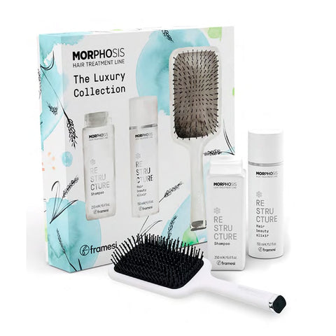 FRAMESI Morphosis Luxury Collection Kit - Shampoo Restructure + Beauty Elixir + Spazzola Omaggio