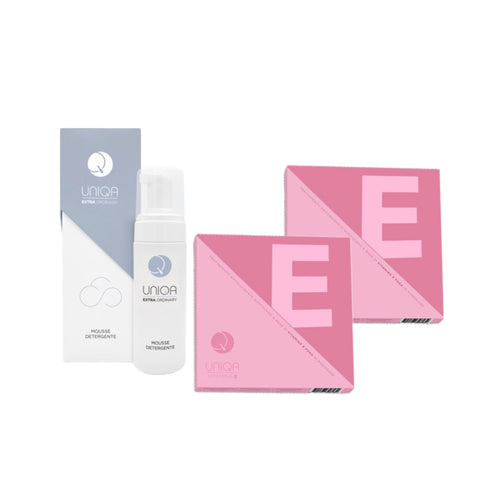 UNIQA VITAMIN E KIT double pack + Cleansing Mousse