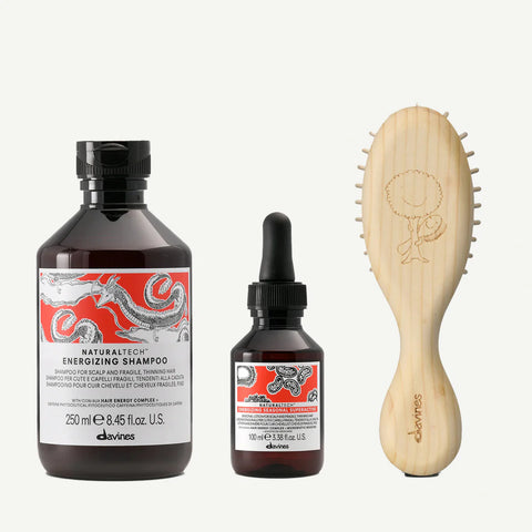 Davines STIMULATING KIT - shampoo + seasonal lotion + FREE BRUSH