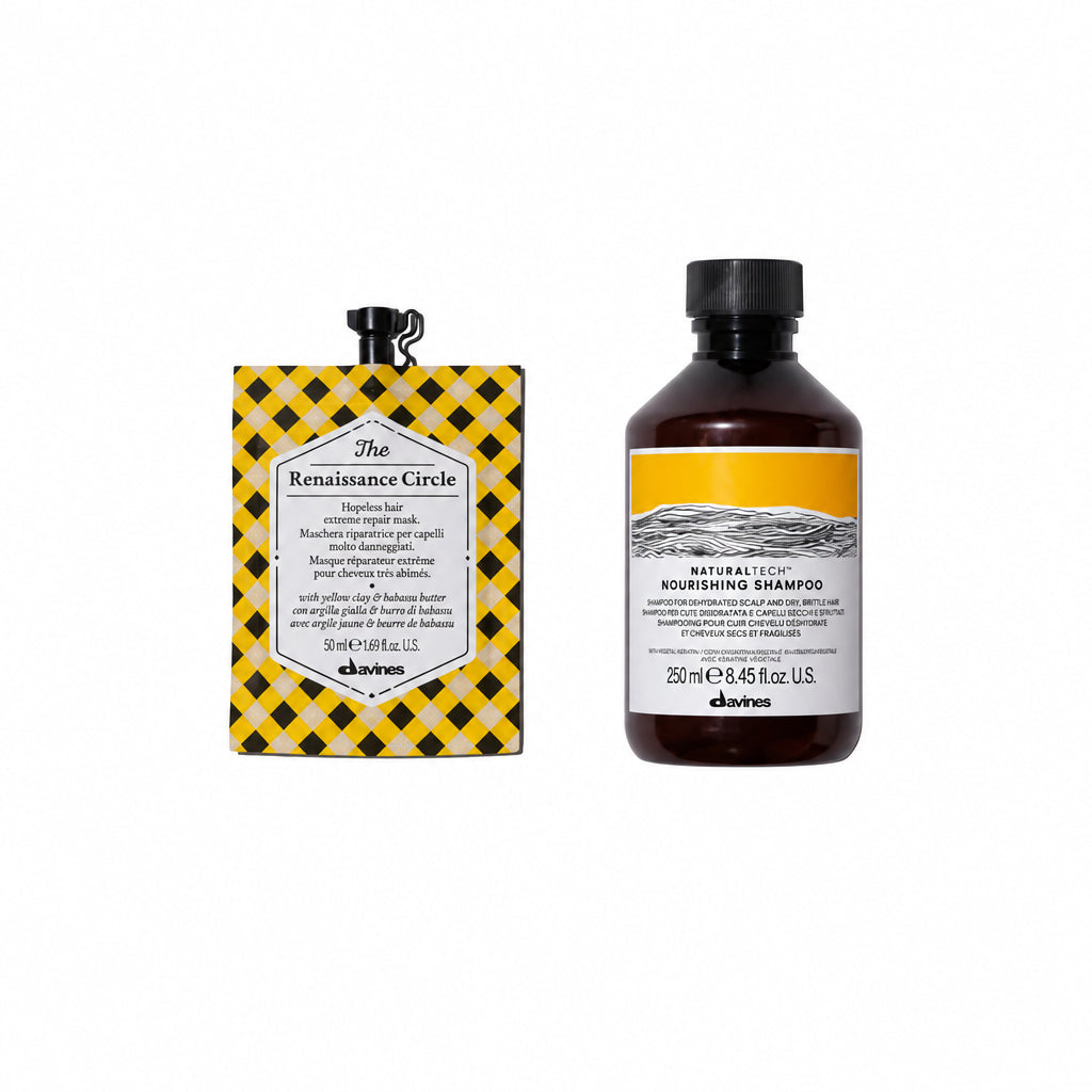 Davines Naturaltech NOURISHING + the circle RENAISSANCE - shampoo 250ml + maschera 50ml - Edbellessere S.r.l.