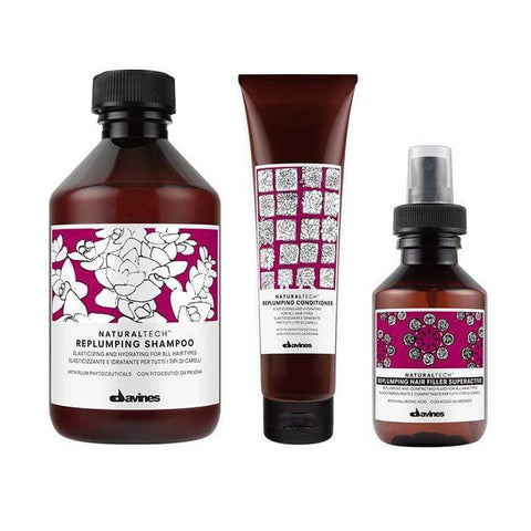 Davines Naturaltech REPLUMPING KIT - shampoo + conditioner + filler - Edbellessere S.r.l.