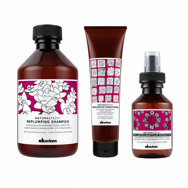 Davines Naturaltech REPLUMPING KIT - shampoo + conditioner + filler