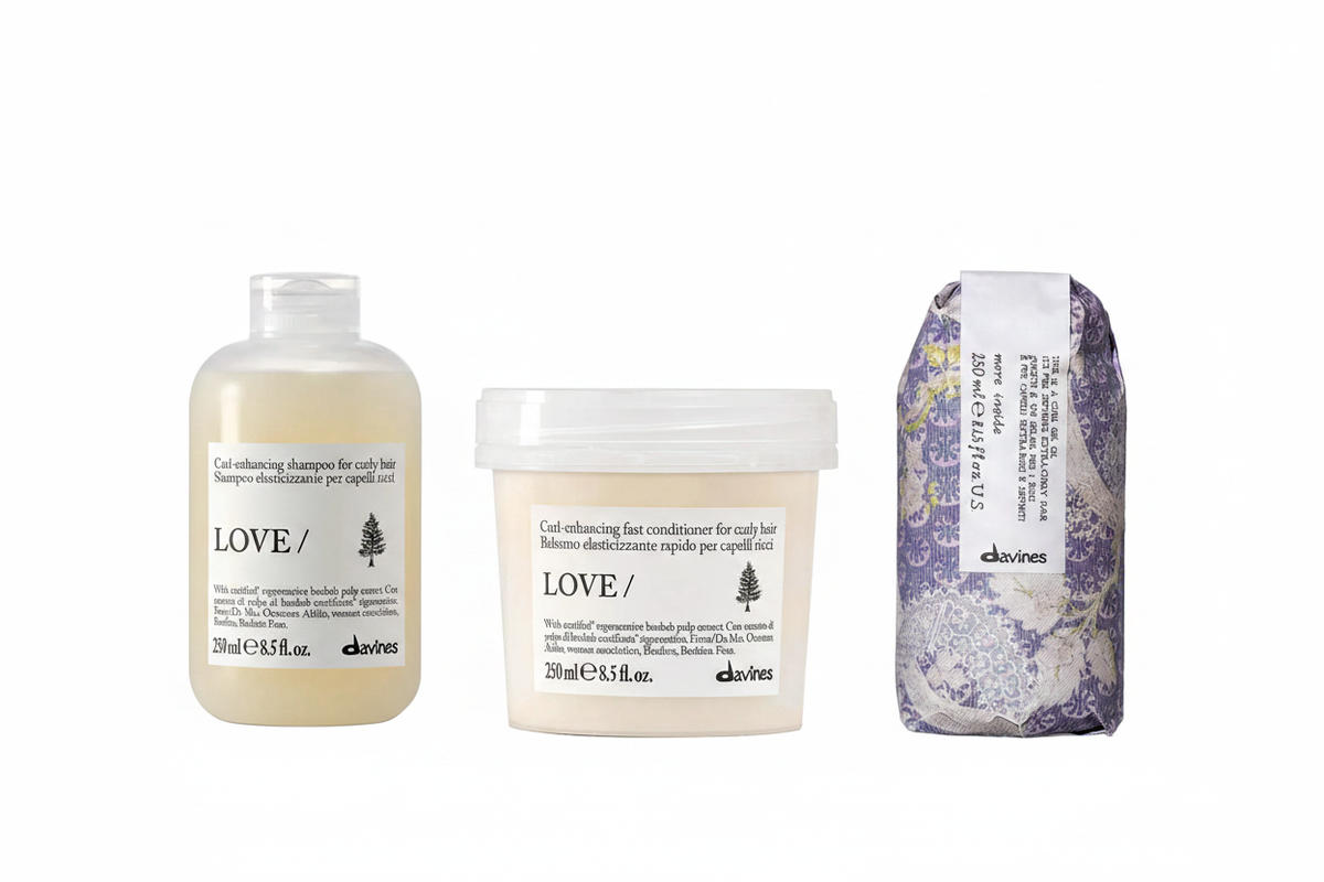 Davines NEW LOVE CURL KIT + GEL OIL Bundle
