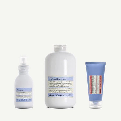 Davines SU Kit vacanza - hair&body wash + hair milk + cream spf30 - Edbellessere S.r.l.
