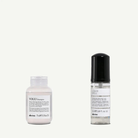 Davines VOLU Travel Kit shampoo 75ml + liquid spell 50ml - Edbellessere S.r.l.