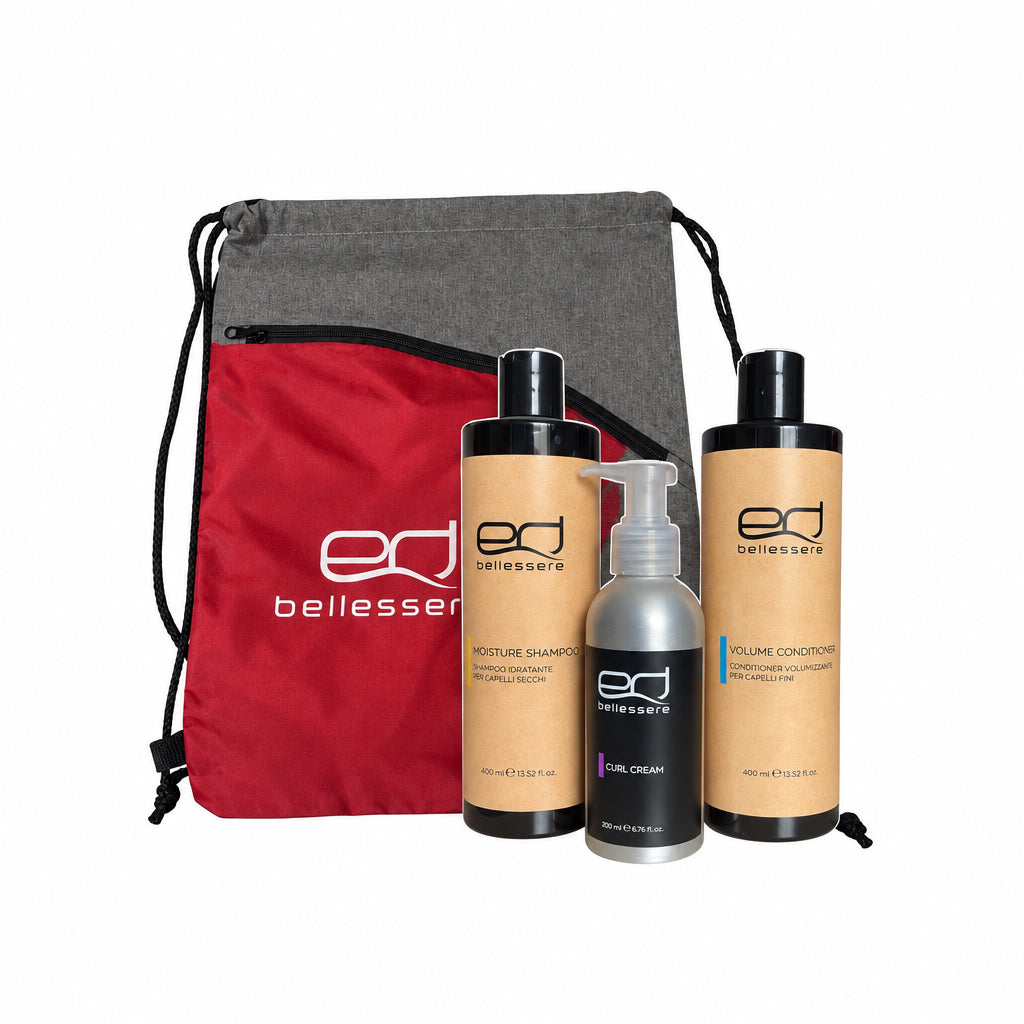 Edbellessere CURL KIT - shampoo + conditioner volume + curl cream + ZAINO SACCA IN OMAGGIO - Edbellessere S.r.l.