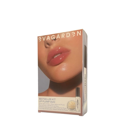 Evagarden BESTSELLER KIT LIP PLUMP DUO - Scrub labbra al riso + Gloss labbra hot plump - Edbellessere S.r.l.