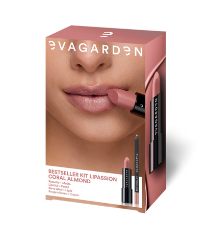 Evagarden BESTSELLER KIT LIPASSION Coral Almond Rossetto Enjoy 625+matita784 - Edbellessere S.r.l.