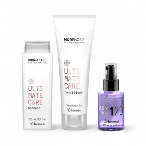 Framesi Kit Routine ILLUMINANTE ANTI - CRESPO - Ultimate cara shampoo + conditioner + FOR - ME 129 - Edbellessere S.r.l.