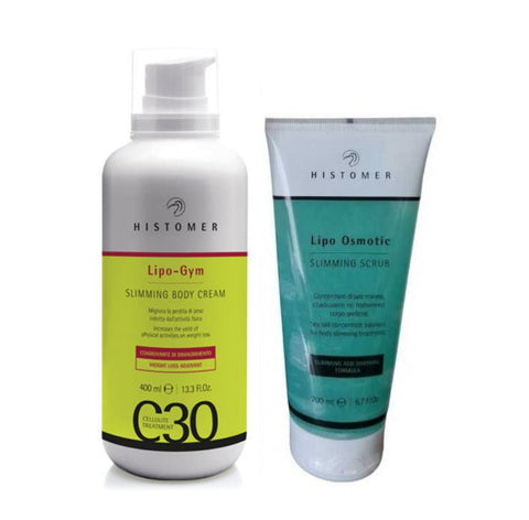 Histomer kit LIPO GYM Slimming Body Cream 400ml + LIPO OSMOTIC slimming scrub 200ml - Edbellessere S.r.l.