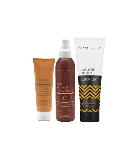Histomer KIT SUN - Face cream SPF50 + Spray Lotion SPF 30 + QUICK TAN + BORSA MARE IN OMAGGIO - Edbellessere S.r.l.