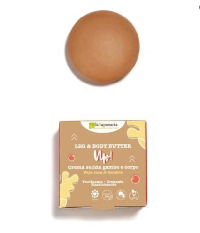 LaSaponaria - Crema solida gambe e corpo UP! con pepe rosa e zenzero 80ml - Edbellessere S.r.l.