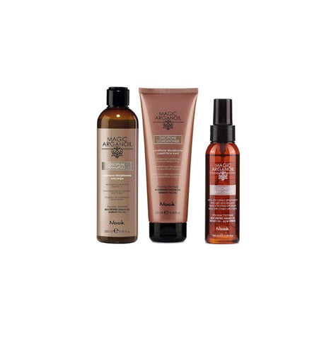 Nook - Magic Argan Oil Discipline SHAMPOO + CONDITIONER + Spray ANTI - FRIZZ in OMAGGIO - Edbellessere S.r.l.