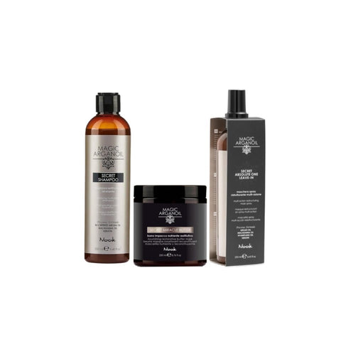 Nook Magic Argan Oil Secret Shampoo + Miracle Butter + Leave - in OMAGGIO - Edbellessere S.r.l.
