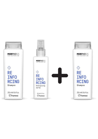Framesi Morphosis Kit anticaduta Reinforcing shampoo e Energizing Spray + shampoo