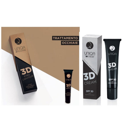 UNIQA 3D KIT - 3D cream + 3D eyes contour tratt occhiaie - Edbellessere S.r.l.
