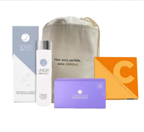 UNIQA Beauty Bag Illuminante - vit C + DNA + Detergente illuminate + Beauty Panna OMAGGIO - Edbellessere S.r.l.