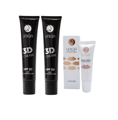 UNIQA KIT 3D CREAM SPF30 conf doppia + BALSAMO LABBRA - Edbellessere S.r.l.