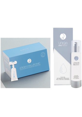 UNIQA KIT - Acido Hyaluronic BPM monodose + Olio gel detergente - Edbellessere S.r.l.