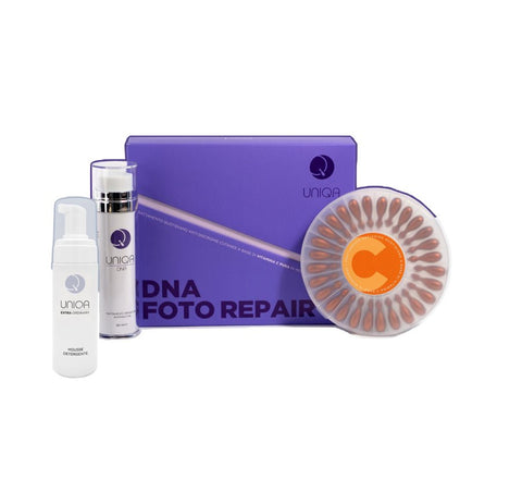 UNIQA kit DNA FOTO REPAIR - Vitamina C + DNA in flacone da 50ml + mini Mousse OMAGGIO - Edbellessere S.r.l.