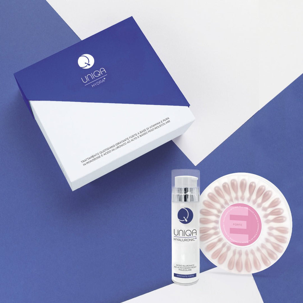 UNIQA KIT Hydra+ NEW - Vitamina E FORTE + Hyaluronic+ - Edbellessere S.r.l.