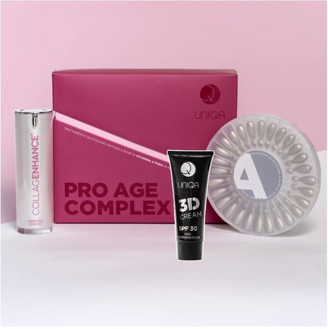 UNIQA Kit PRO AGE COMPLEX - Vitamina A + Collagenhance 30ml + 3D Mini OMAGGIO - Edbellessere S.r.l.