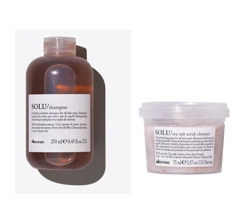 Davines SOLU Kit - Shampoo 250ml + Scrub Cleanser 75ml - Edbellessere S.r.l.