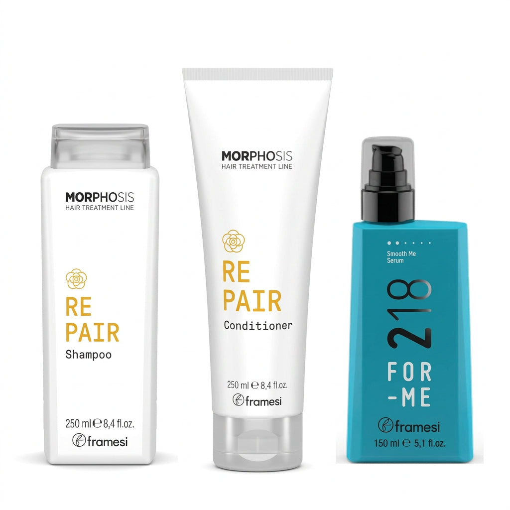 Framesi Morphosis REPAIR KIT LISCIO PERFETTO - shampoo + conditioner + for - me 218 - Edbellessere S.r.l.