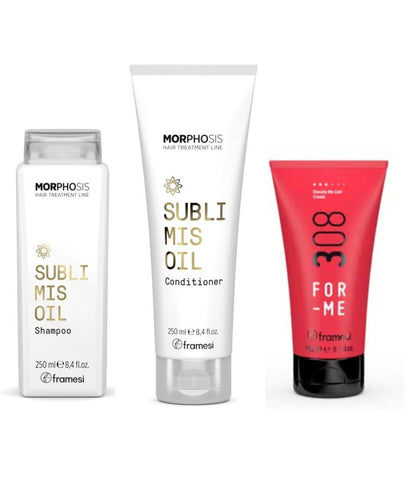 Framesi Morphosis SUBLIMIS OIL Kit capelli ricci - shampoo + conditioner + FOR - ME 308 - Edbellessere S.r.l.