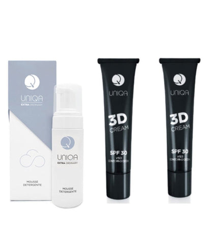 UNIQA KIT 3D CREAM conf doppia + Mousse Detergente - Edbellessere S.r.l.